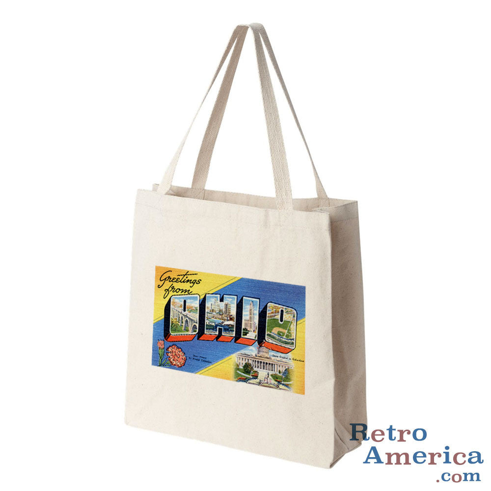 Greetings from Ohio OH 1 Postcard Tote Bag