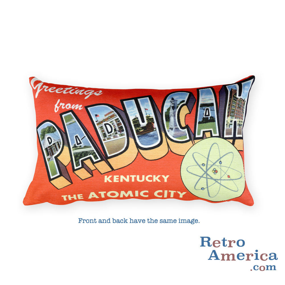 Greetings from Paducah Kentucky Throw Pillow