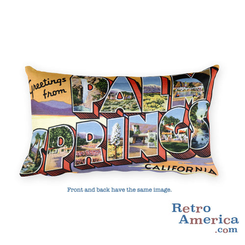 Greetings from Palm Springs California Throw Pillow