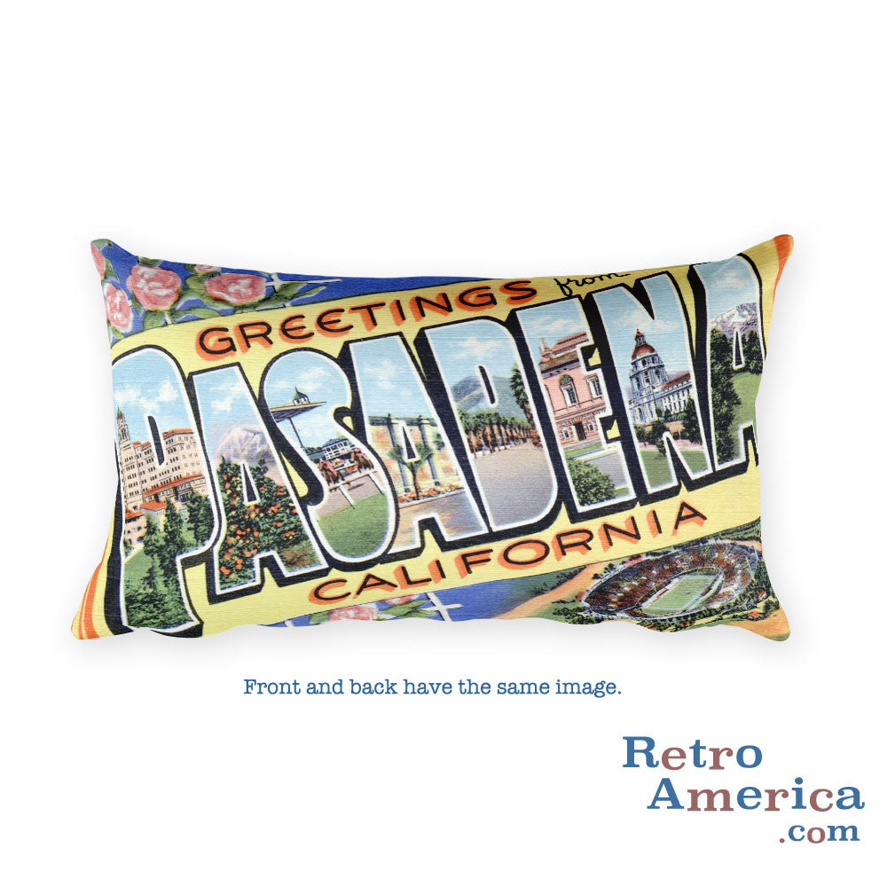 Greetings from Pasadena California Throw Pillow