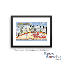 Greetings from Pensacola Florida FL 1 Postcard Framed Wall Art