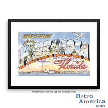 Greetings from Pensacola Florida FL 1 Postcard Framed Wall Art