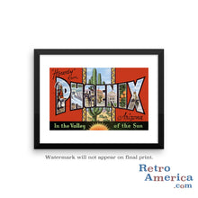 Greetings from Phoenix Arizona AZ 2 Postcard Framed Wall Art
