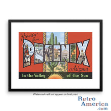 Greetings from Phoenix Arizona AZ 2 Postcard Framed Wall Art