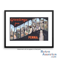 Greetings from Pittsburgh Pennsylvania PA 1 Postcard Framed Wall Art