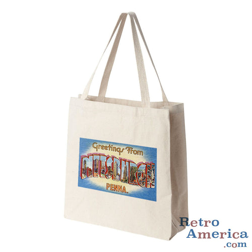 Greetings from Pittsburgh Pennsylvania PA 2 Postcard Tote Bag