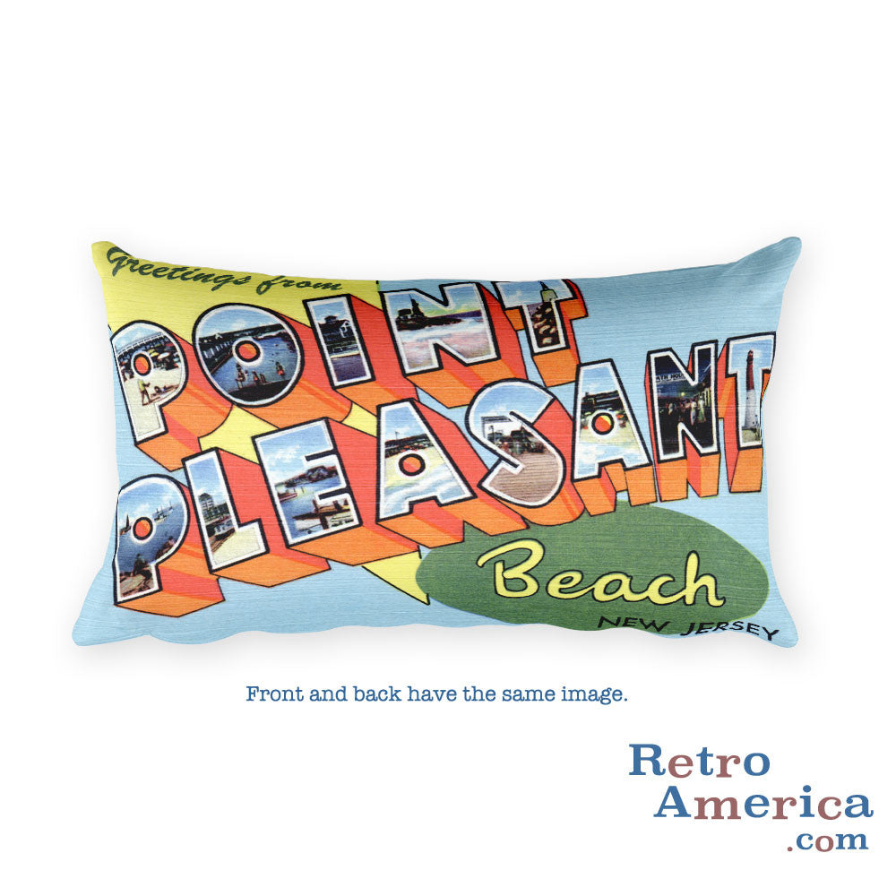 Greetings from Point Pleasant New Jersey Throw Pillow