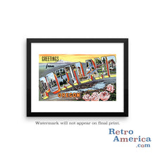 Greetings from Portland Oregon OR 1 Postcard Framed Wall Art