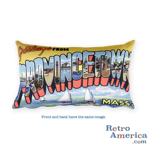 Greetings from Provincetown Massachusetts Throw Pillow