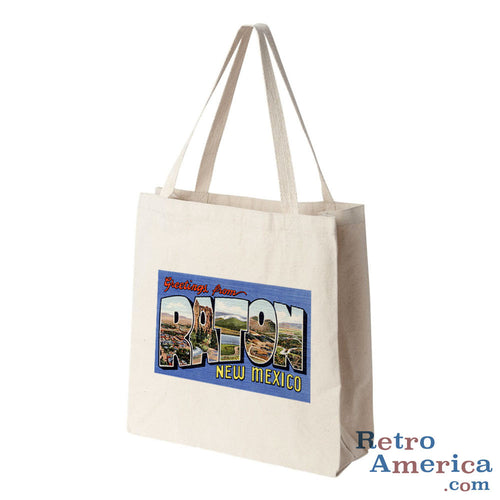 Greetings from Raton New Mexico NM Postcard Tote Bag