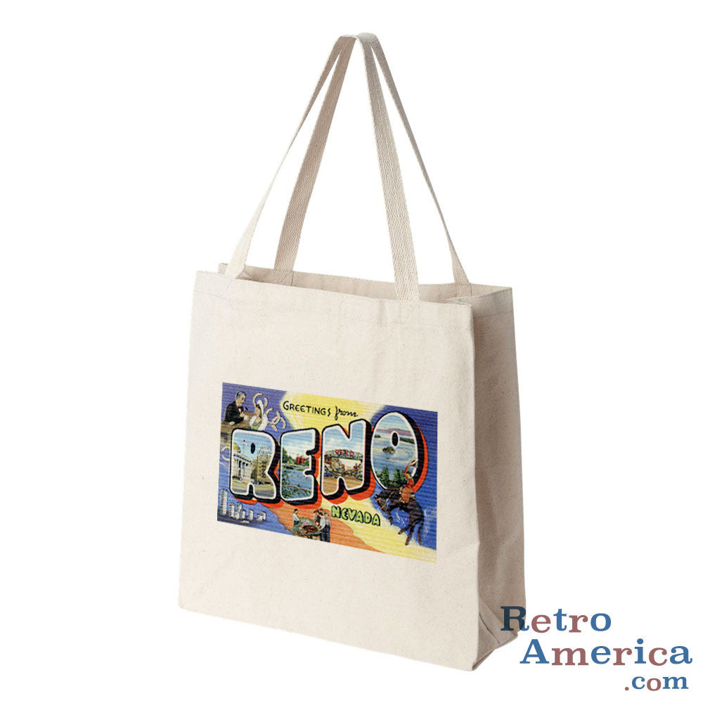 Greetings from Reno Nevada NV Postcard Tote Bag