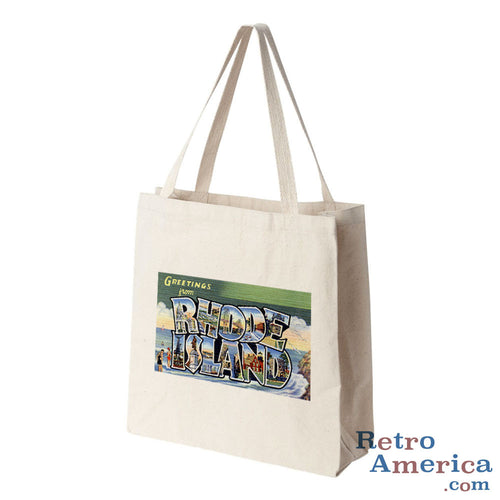 Greetings from Rhode Island RI 2 Postcard Tote Bag