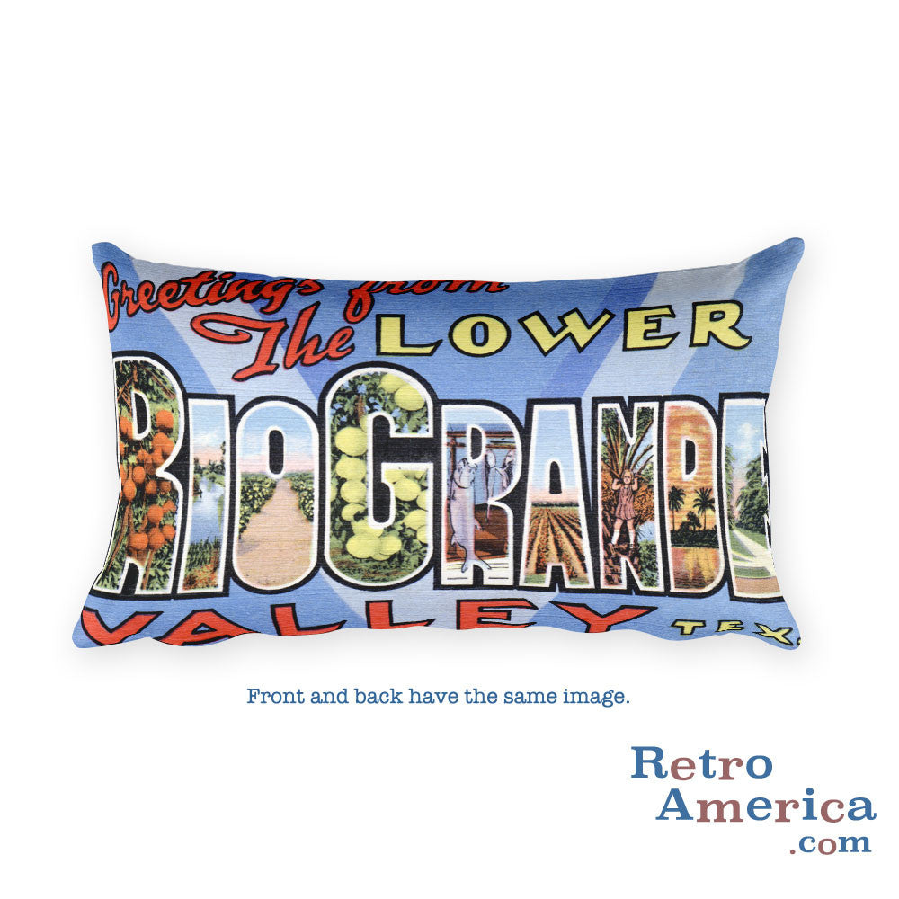 Greetings from Rio Grande Texas Throw Pillow