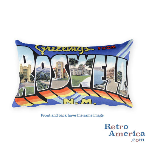 Greetings from Roswell New Mexico Throw Pillow