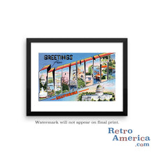 Greetings from Sacramento California CA 2 Postcard Framed Wall Art