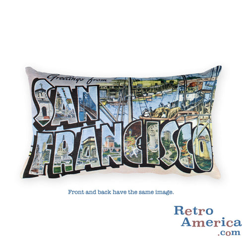 Greetings from San Francisco California Throw Pillow 3