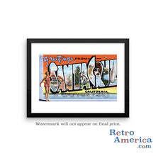 Greetings from Santa Cruz California CA Postcard Framed Wall Art