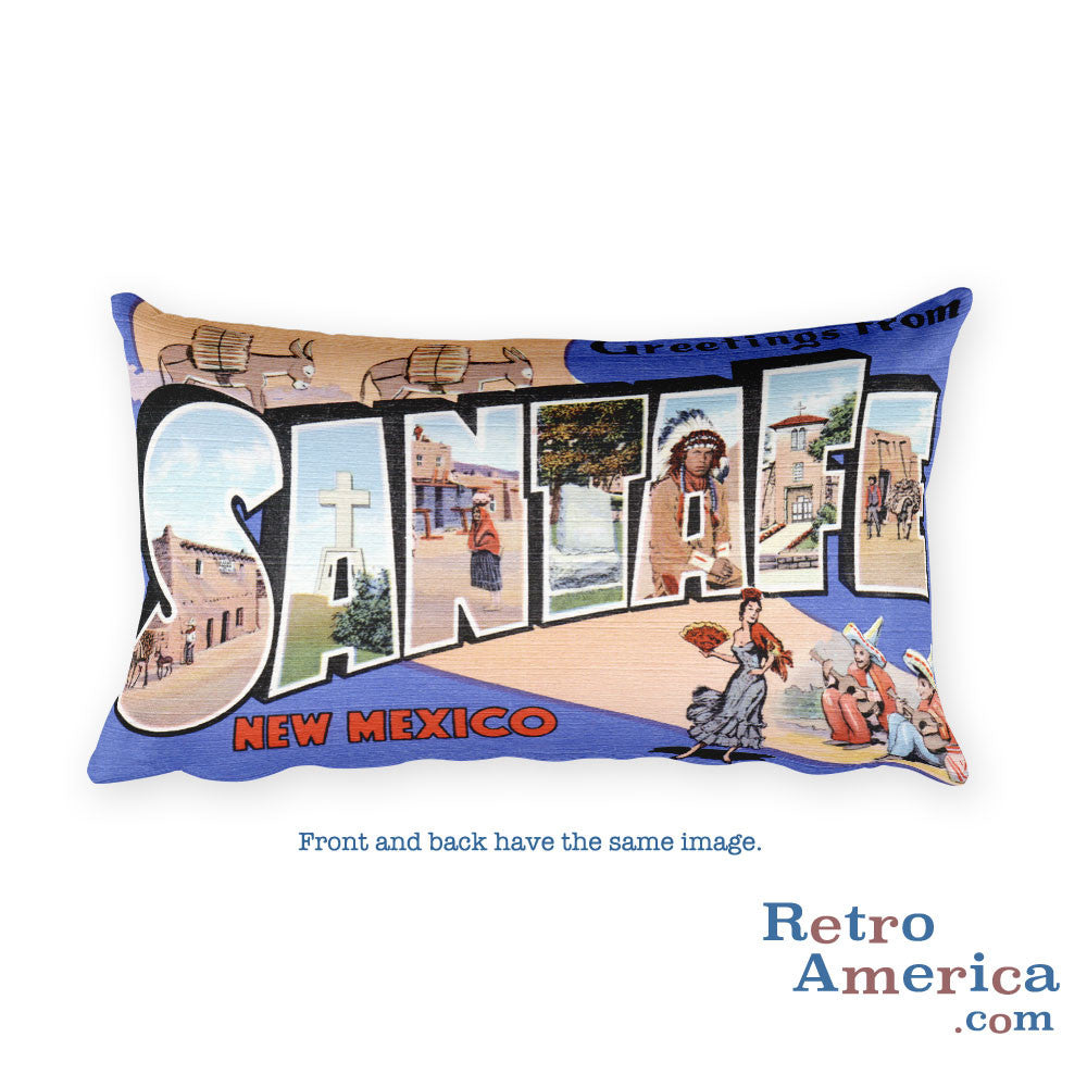 Greetings from Santa Fe New Mexico Throw Pillow