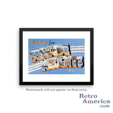 Greetings from Seaside Heights New Jersey NJ Postcard Framed Wall Art