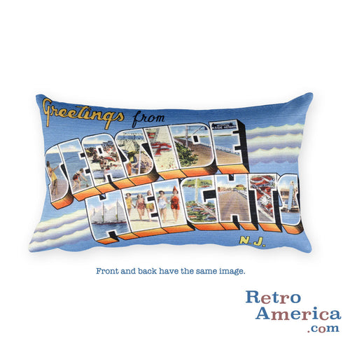 Greetings from Seaside Heights New Jersey Throw Pillow