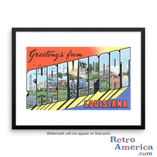 Greetings from Shreveport Louisiana LA Postcard Framed Wall Art