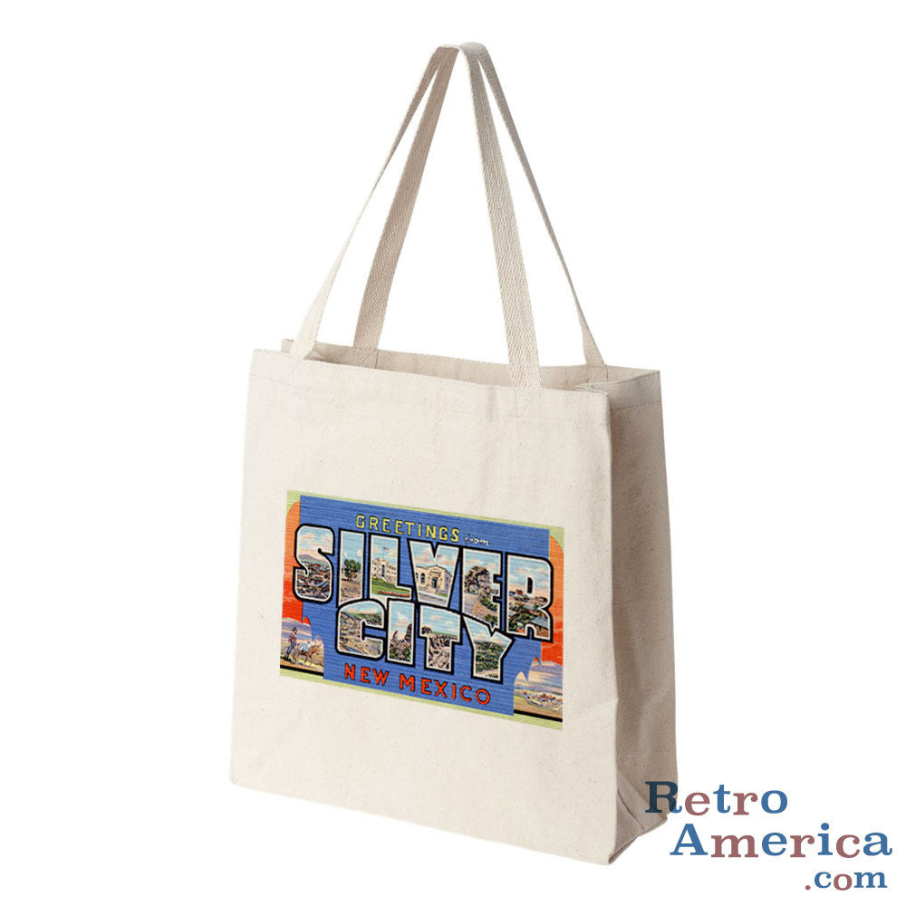 Greetings from Silver City New Mexico NM Postcard Tote Bag