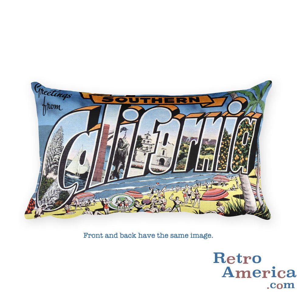 Greetings from Southern California Throw Pillow