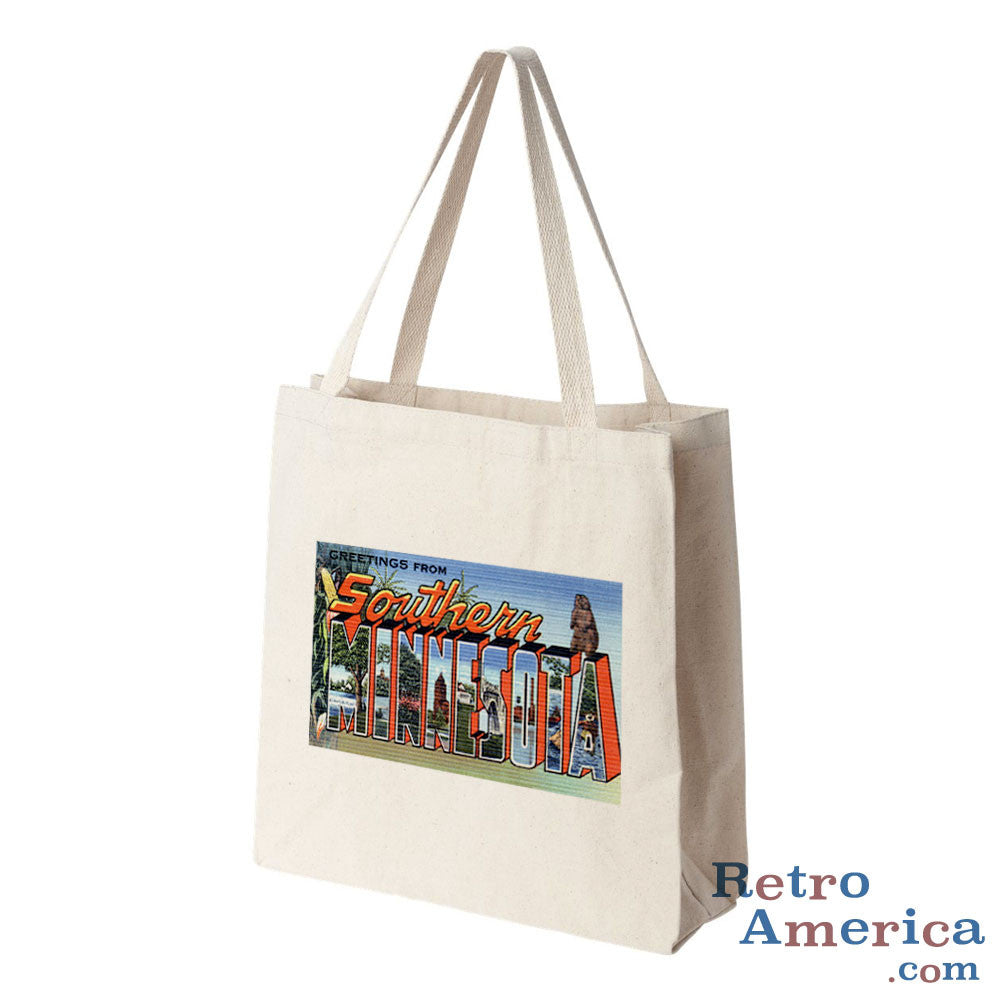 Greetings from Southern Minnesota MN Postcard Tote Bag