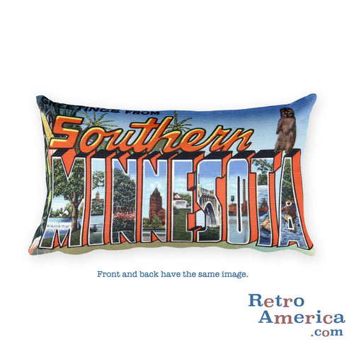 Greetings from Southern Minnesota Throw Pillow