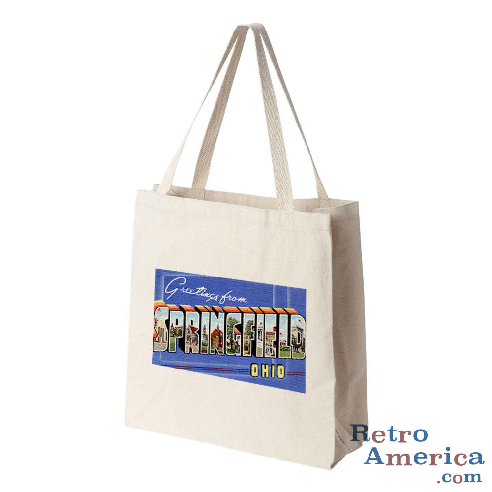 Greetings from Springfield Ohio OH Postcard Tote Bag