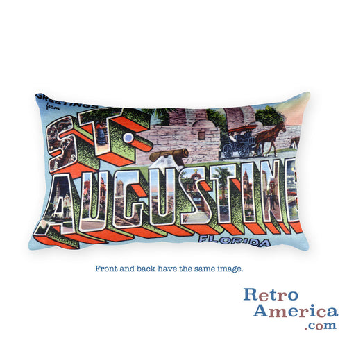 Greetings from St Augustine Florida Throw Pillow 2