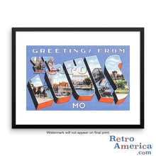 Greetings from St Louis Missouri MO 1 Postcard Framed Wall Art