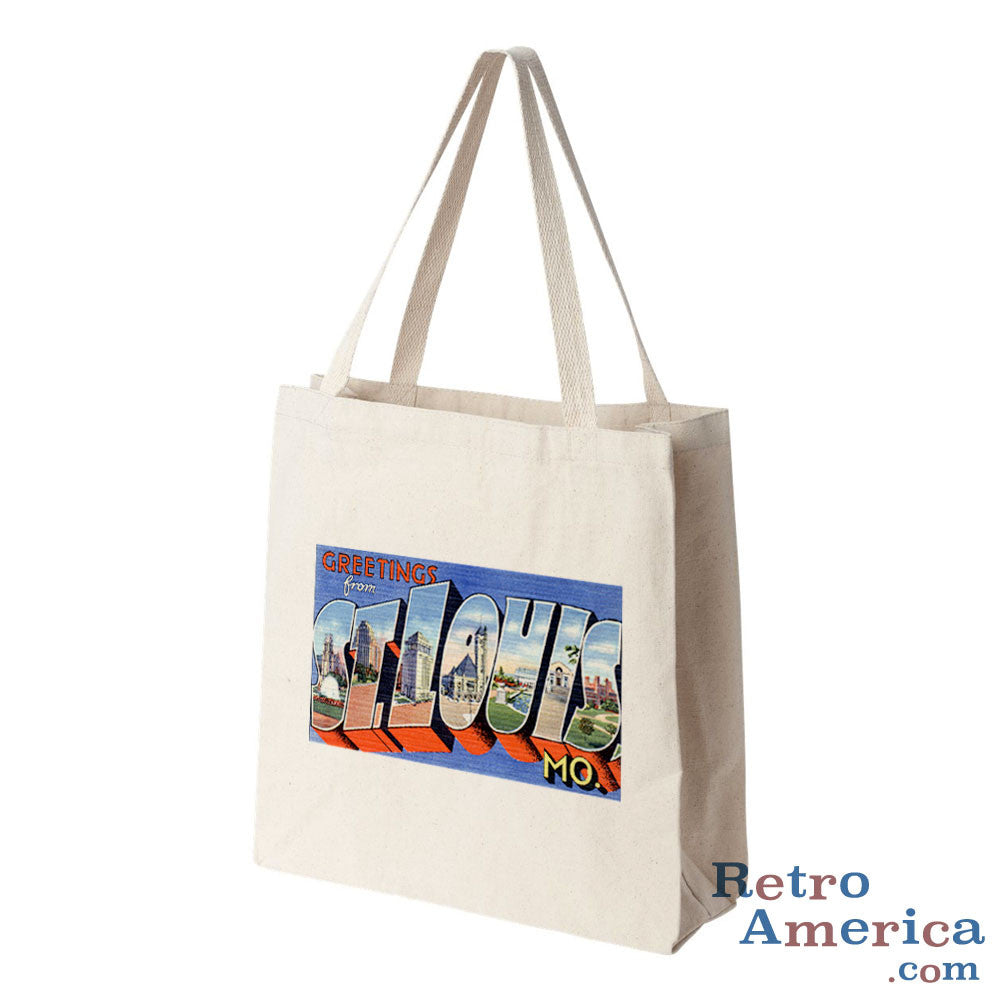 Greetings from St Louis Missouri MO 2 Postcard Tote Bag