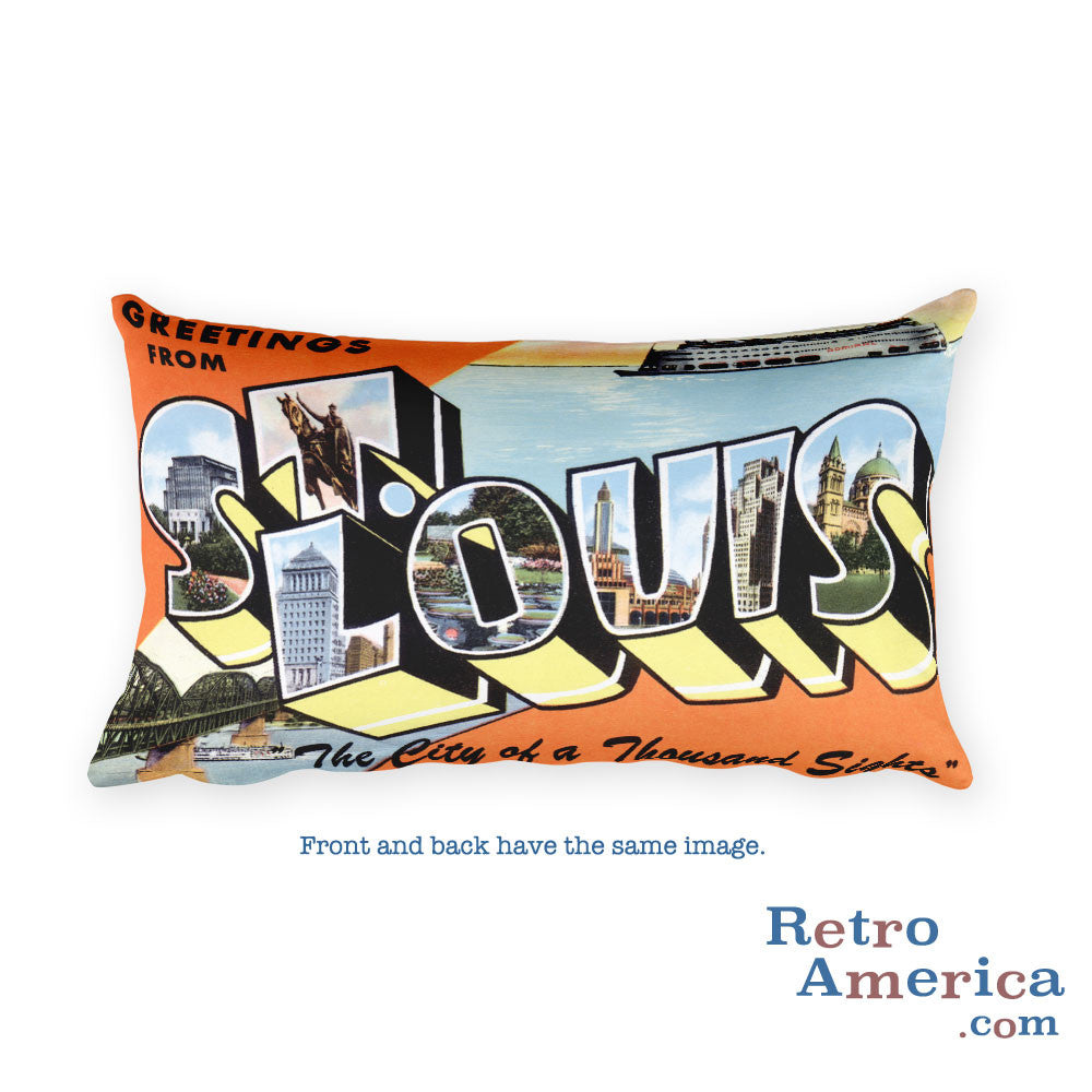 Greetings from St Louis Missouri Throw Pillow 2
