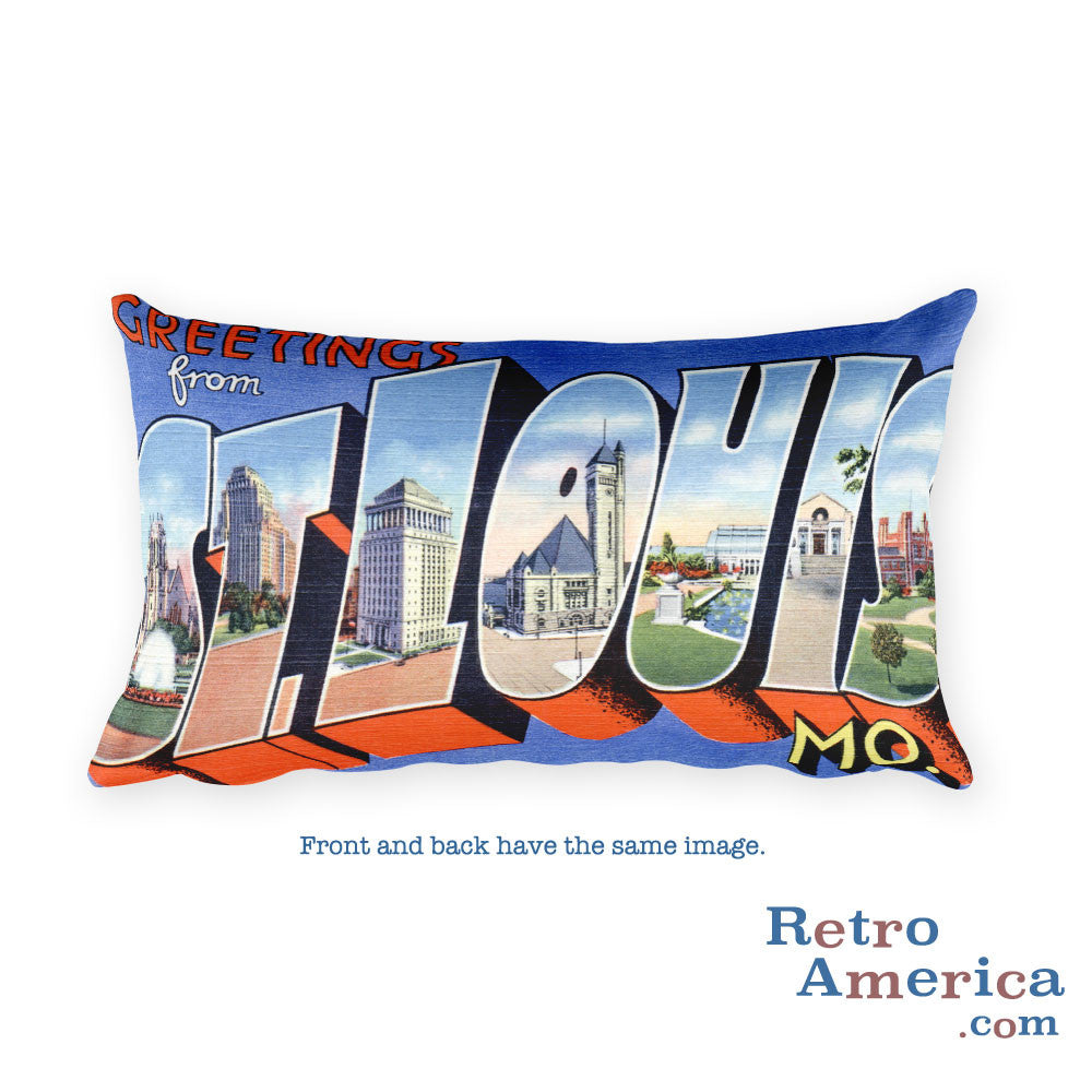 Greetings from St Louis Missouri Throw Pillow 3
