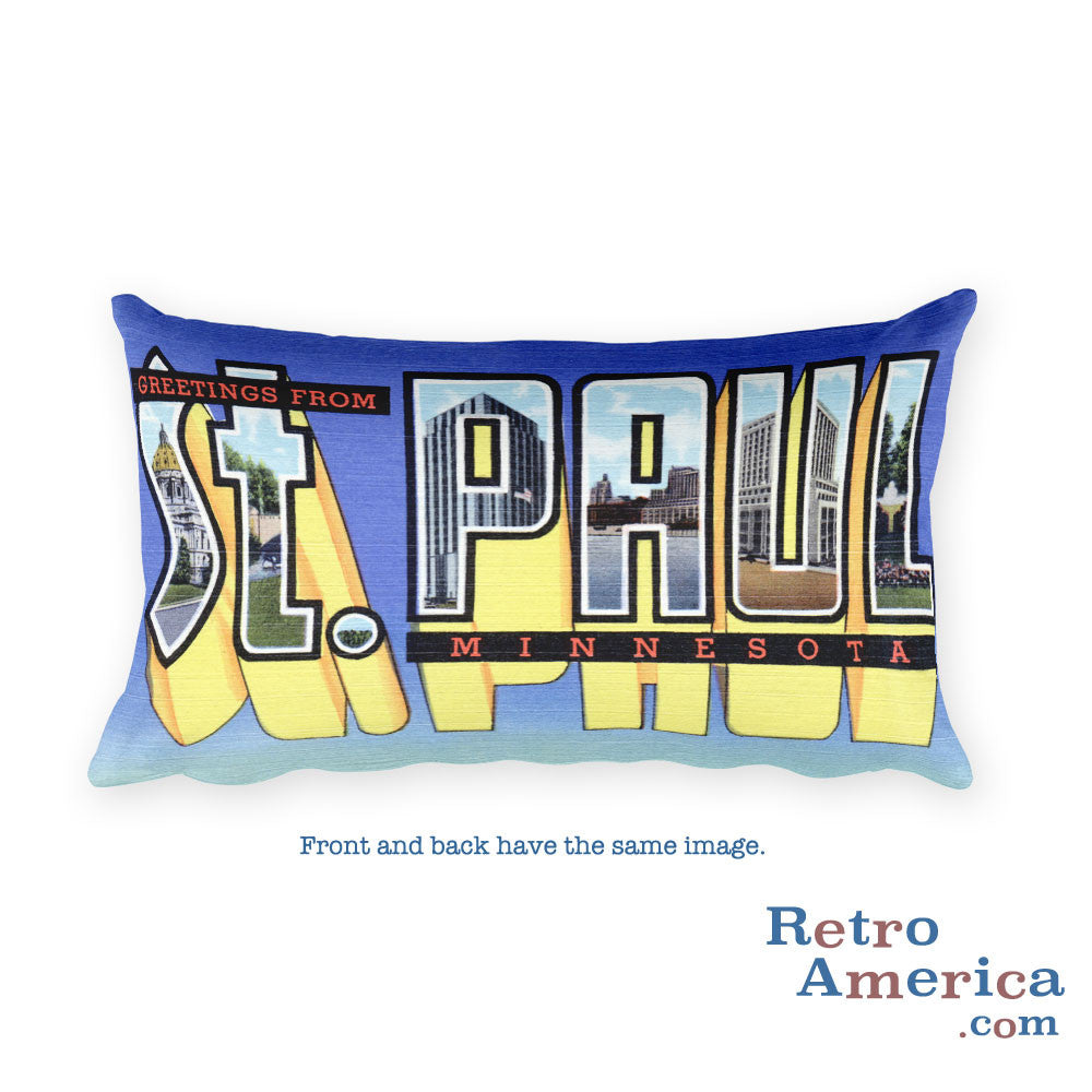 Greetings from St Paul Minnesota Throw Pillow 2
