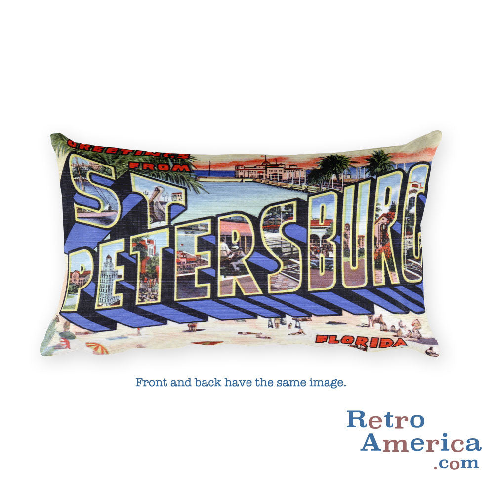 Greetings from St Petersburg Florida Throw Pillow