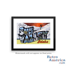 Greetings from Sun Valley Idaho ID Postcard Framed Wall Art