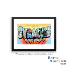 Greetings from Syracuse New York NY 1 Postcard Framed Wall Art