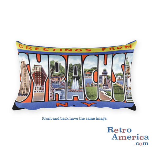 Greetings from Syracuse New York Throw Pillow 2