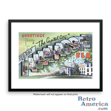 Greetings from Tallahassee Florida FL 1 Postcard Framed Wall Art