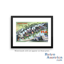 Greetings from Tallahassee Florida FL 1 Postcard Framed Wall Art