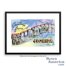 Greetings from Tallahassee Florida FL 2 Postcard Framed Wall Art