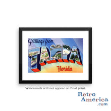 Greetings from Tampa Florida FL 1 Postcard Framed Wall Art