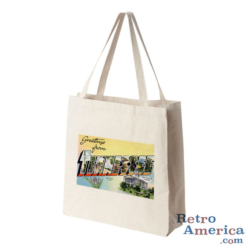 Greetings from Tennessee TN Postcard Tote Bag