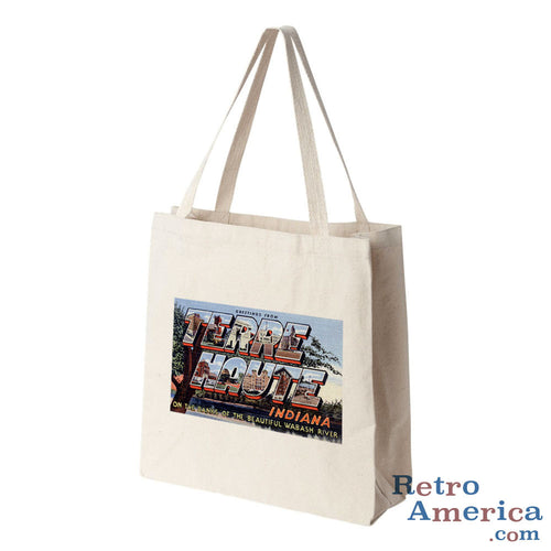 Greetings from Terre Haute Indiana IN 1 Postcard Tote Bag