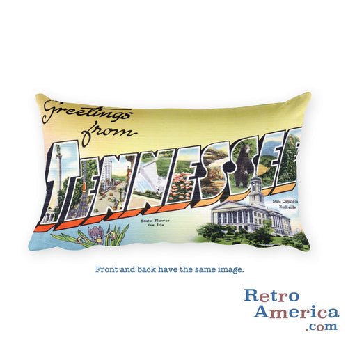 Greetings from Terre Haute Indiana Throw Pillow 1