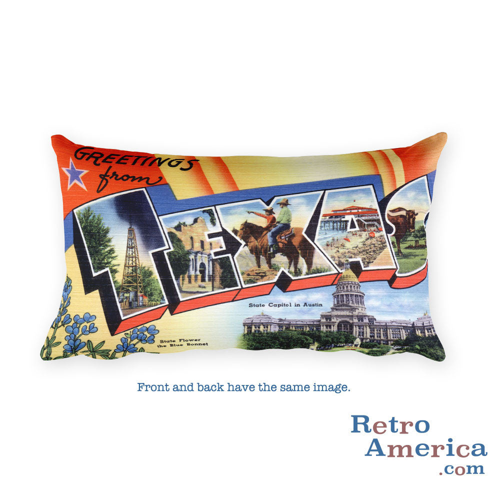 Greetings from Texas Throw Pillow 1