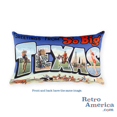 Greetings from Texas Throw Pillow 2