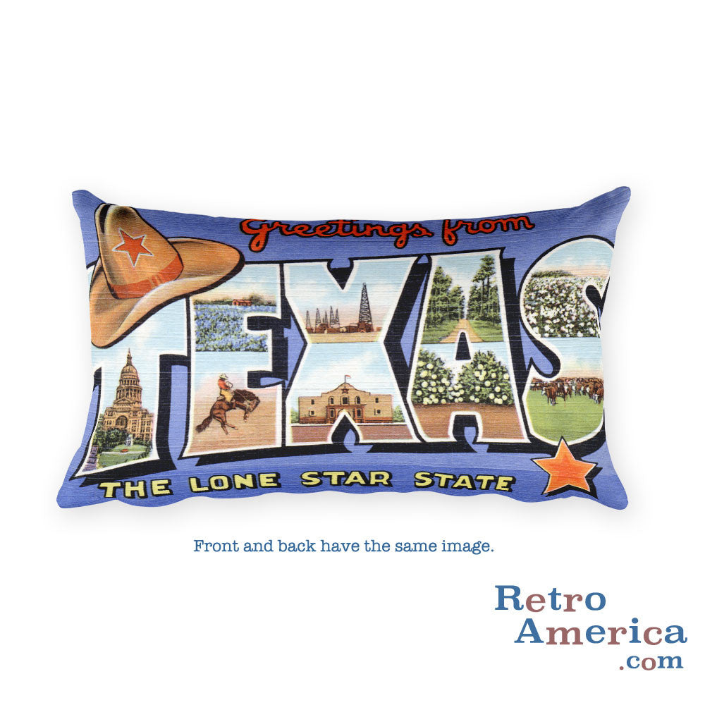 Greetings from Texas Throw Pillow 3
